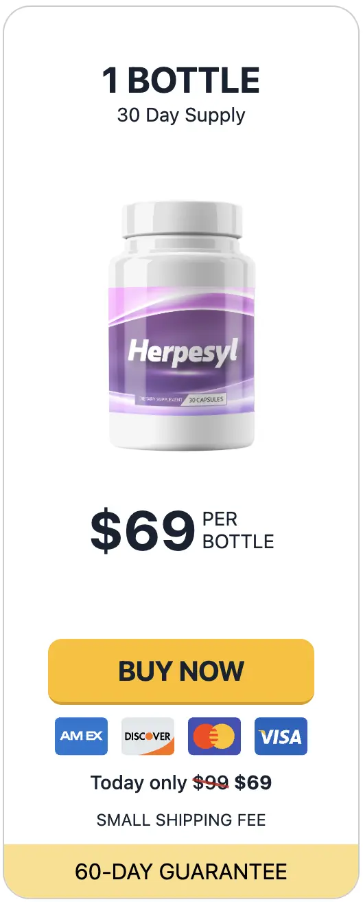 Herpesyl supplement 30 days supply bottle order now USA